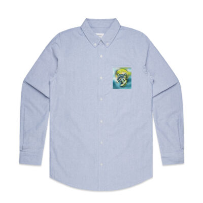 wolf yellow moon - AS Colour - Oxford Shirt Thumbnail