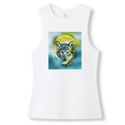 wolf yellow moon - Ramo - Sleeveless Tee Thumbnail