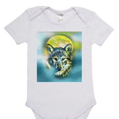 wolf yellow moon Thumbnail