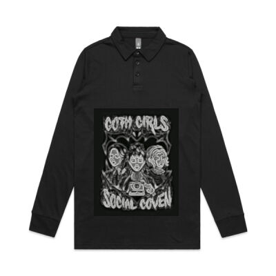 gothic art - Long Sleeve Chad Polo Thumbnail
