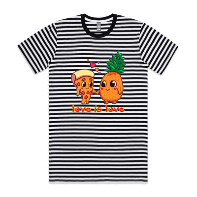 love is love - AS Colour Staple Tee - Striped Thumbnail