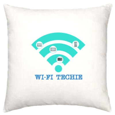 wifi signal - Linen Cushion Cover 50x50cm Thumbnail
