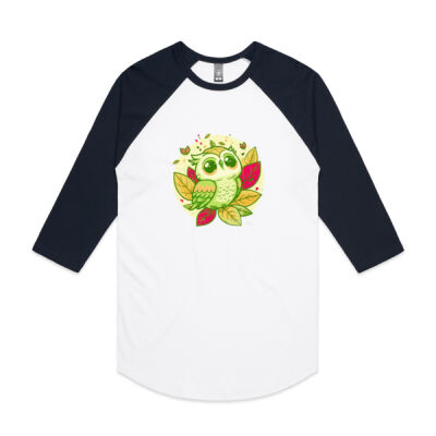 cute owl - AS Colour - Raglan Tee Thumbnail