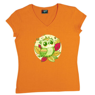 cute owl - Ramo - Ladies V Neck Thumbnail