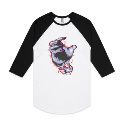 zombie hand - AS Colour - Raglan Tee Thumbnail