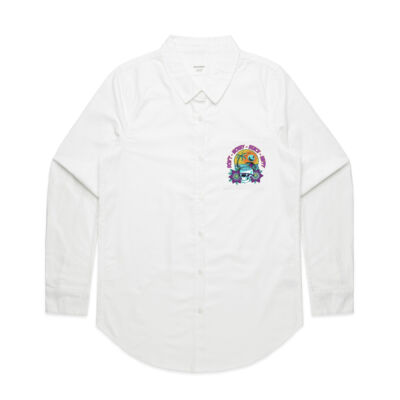 beach happy - AS Colour - Womens Oxford Shirt Thumbnail