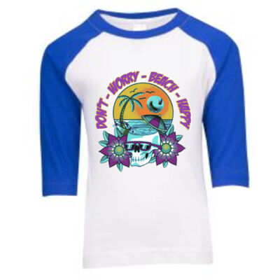 beach happy - RAMO - Kids Raglan Thumbnail